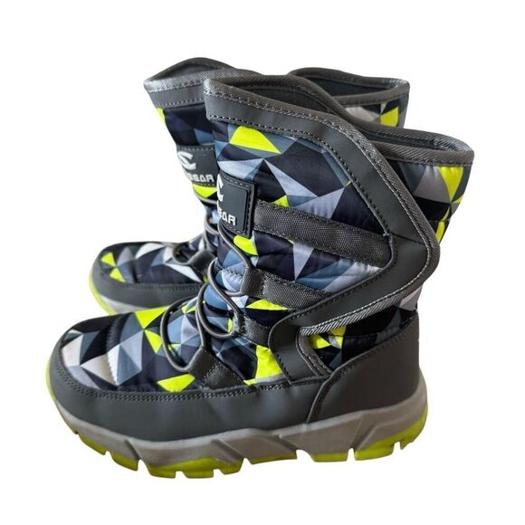 GUBARUN Kids Youth Snow Boots Winter Waterproof Slip Resistant Shoes SZ 1.5 - Picture 3 of 15